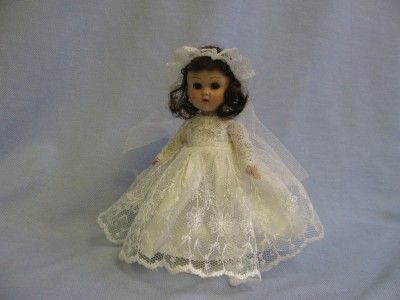 SLW ML Vintage GINNY #64 1955 BRIDE Medford Tag   EX Brunette 