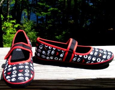 TUK NIB SKELANIMALS Red Black MARY JANE Skull Sneakers  