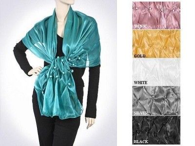 This organza metallic shawl has just the right amount of shine for 