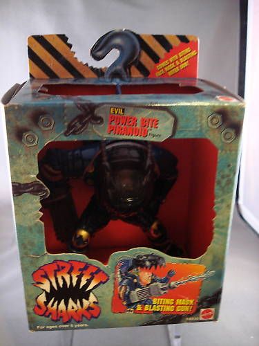 1994 Mattel Street Sharks Evil Power Bite Piranoid  