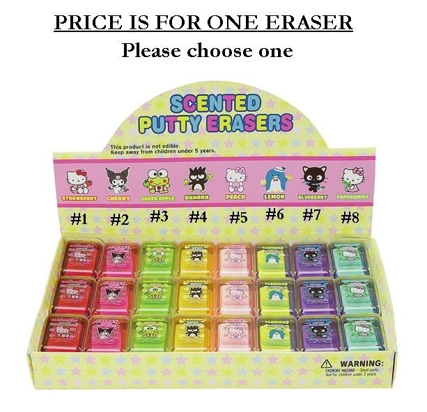 Sanrio Character Scented Putty Eraser   CHOOSE ONE  