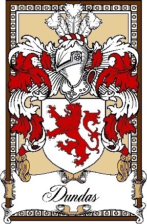 Family Crest 6 Decal  Scottish BP  Dundas  