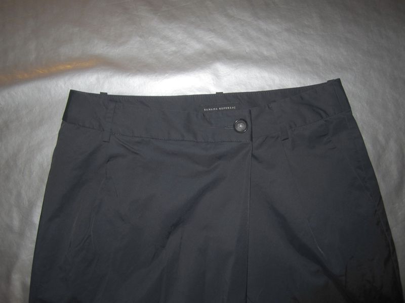 BANANA REPUBLIC NAVY BLUE SKIRT Nylon/Cotton Fabric Stretch Size 6 