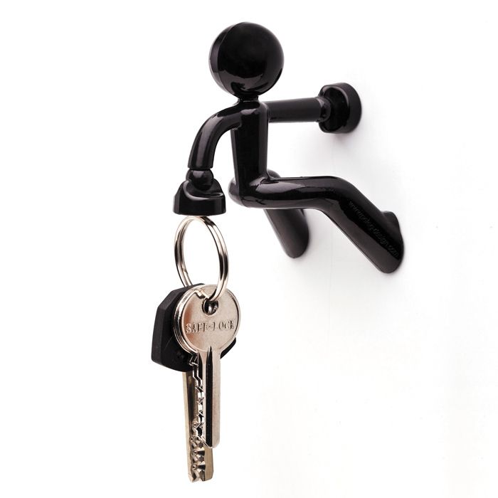 Peleg Key Pete Keyholder Rack Magnetic Gift Black  