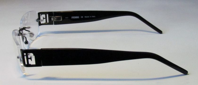   33502 54 15 130 SILVER/BLACK RIMLESS EYEGLASS/GLASSES/FRAME  