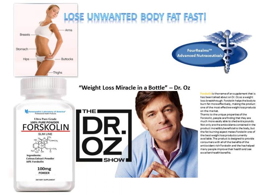 Dr.Oz Forskolin Coleus 10% PURE Powder 100 mg Advanced Weight Loss 