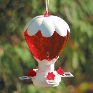 NEW 32 OZ. HOT AIR BALLOON SHAPED HUMMINGBIRD FEEDER  