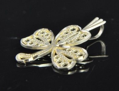 Michael Anthony 14K Gold Shamrock Clover Charm Pendant  