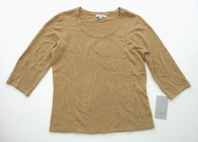 NWT Tan MERCER STREET STUDIO Soft 3/4 Sleeve Sweater M  