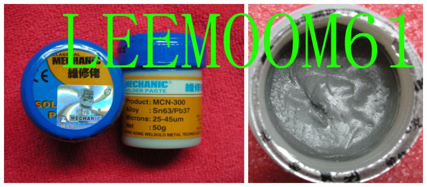 1p MECHANIC MCN 300 SOLDER PASTE 50g Sn63/Pb37 25 45um  