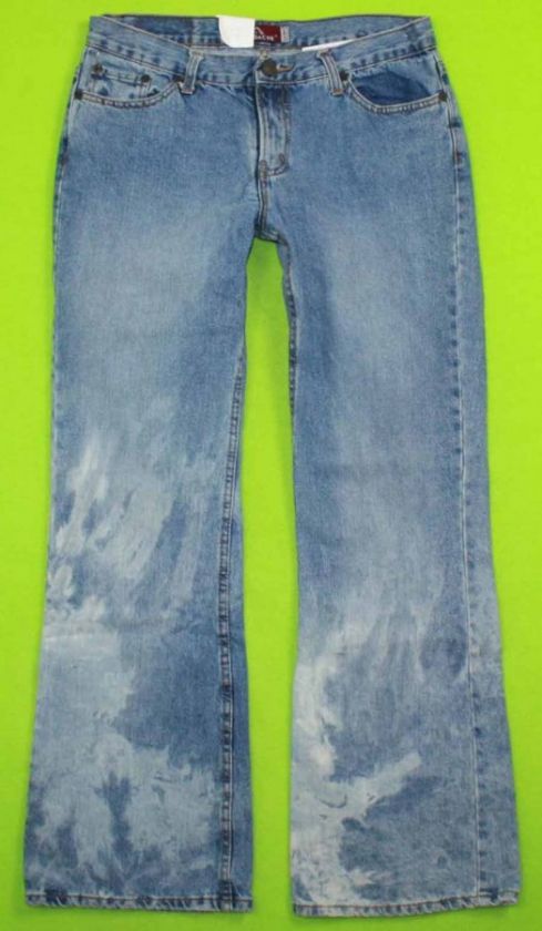 New Jordache sz 11 12 low rise bleached look jeans GF51  