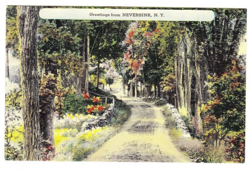 1941 Postcard Greetings From Neversink NY New York  