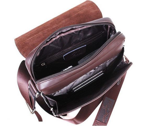 New Mens Kangaroo Brown Leather Shoulder Messenger Bag Briefcase 