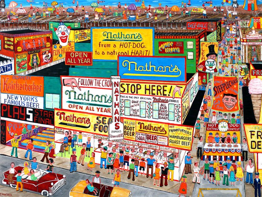 NATHANS CONEY ISLAND  Brooklyn Giclee Print  