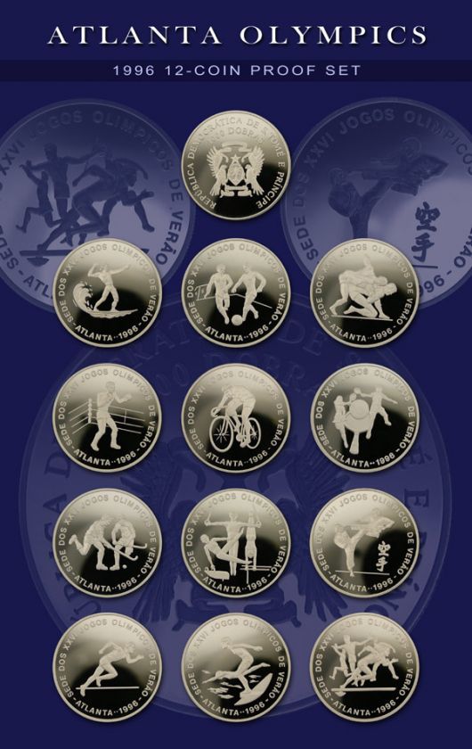 12 Coin Proof Atlanta Olympic 1996 Coin Set  