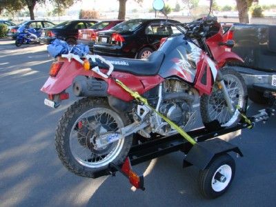 Motorcycle Folding Trailer Carrier Rail IN a Trunk Bag  