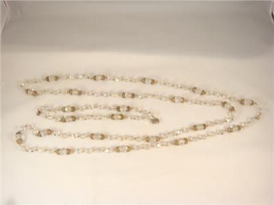 VTG. AB Crystal Necklace 58 in. & Bracelet Sterling WOW  