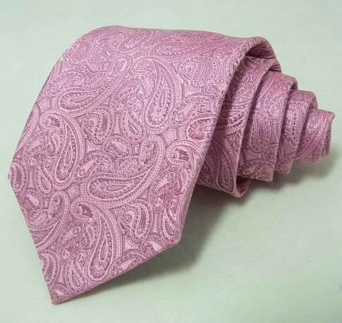 Landisun 15H Light Pink Paisleys Mens Silk Tie Set Tie+Hanky 