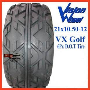 21x10.50 12 VX Golf Cart Go Kart Off Road Tire 6ply DOT  