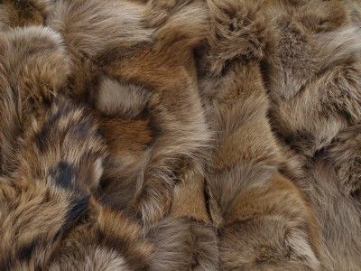 Luxury real COYOTE fur blanket throw 220x205cm  