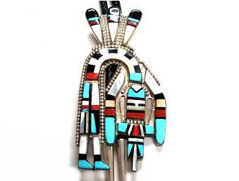 Zuni Inlay Rainbow Man Bolo Herbert & Esther Celicion  