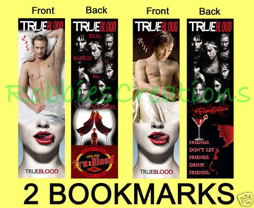 ERIC & BILL TRUE BLOOD BOOKMARKS Series HBO TV book  