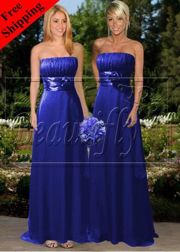 Free P&P Royal Blue Wedding Party Bridesmaid Dresses❤❤  