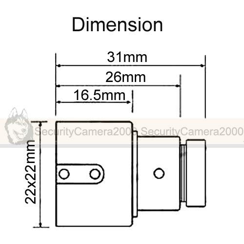 540TVL SONY CCD Miniature Hidden Color Camera Spy Security Video 