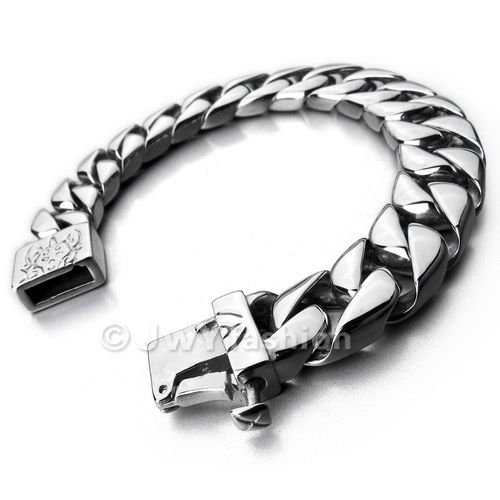 Huge HEAVY MEN Stainless Steel Bracelet Link Chain Cuff  