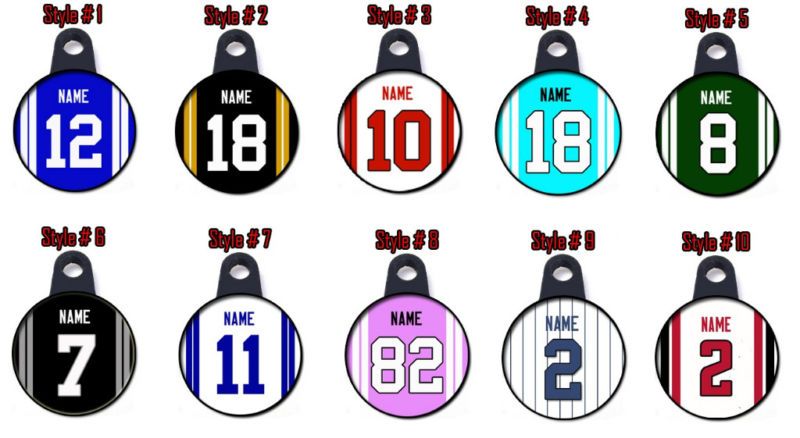 Personalized Football, Hockey, Baseball Jersey Necklace  