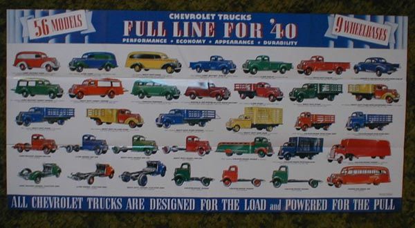 1940 Chevrolet FL Pickup Panel sales Brochure 40  