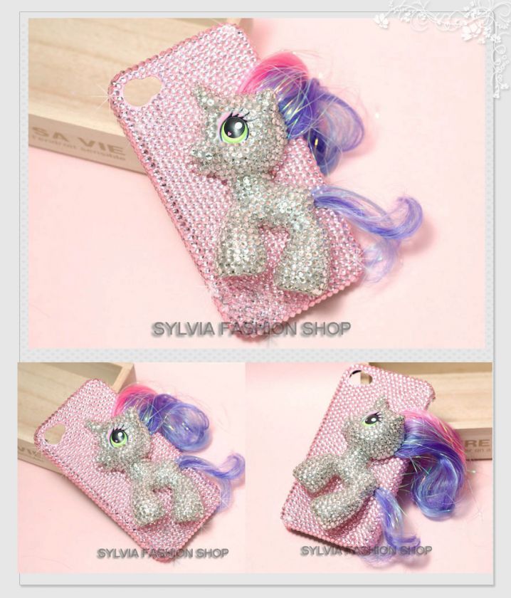 Sylvia Swarovski Crystal 3D Horses iPhone3&4case  