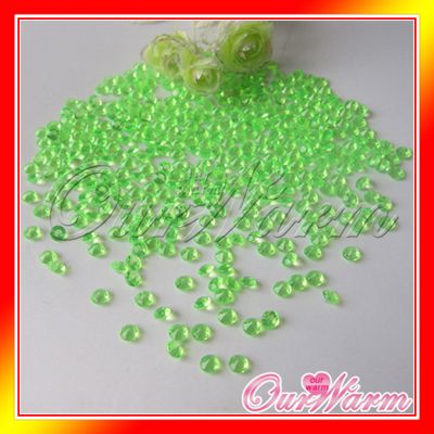 1000 Green Diamond Confetti 6.5mm 1CT Wedding Banquet Table Decoration 