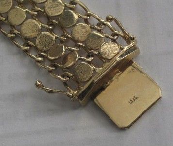 ITALY GOLD BRACELET 14 K LARGE HEAVY 25 GRAMS  