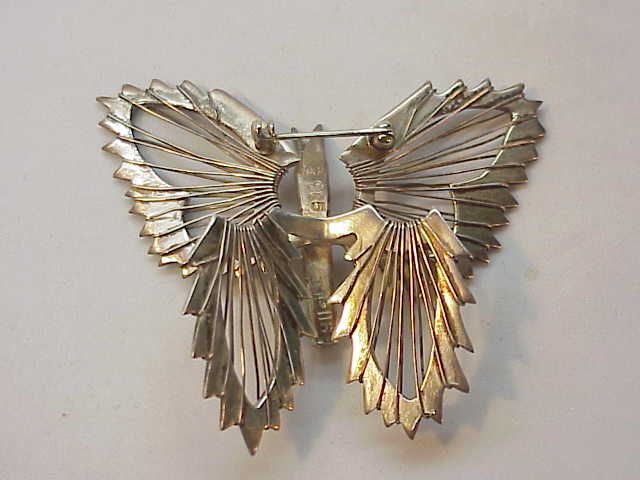 VINTAGE TAXCO MEXICAN STERLING SILVER BUTTERFLY PIN  