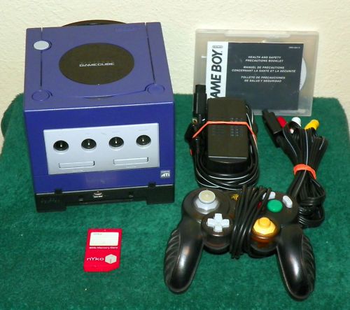 Nintendo GameCube w/ Gameboy Player + Memory   Indigo  