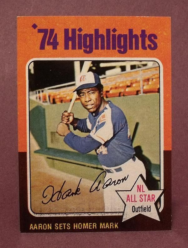 EXCELLENT 1975 Topps RARE TEST ISSUE Mini HANK AARON #1 NRMT+  