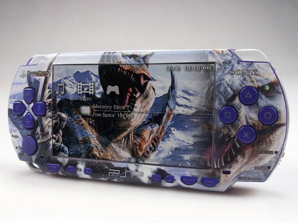 New For Fat PSP 1000 Vinyl Sticker/Skin Monster Hunter2  