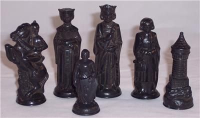 VTG Anri Lowe Black White Chess Board Set Renaissance  