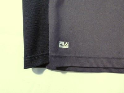 Fila Sport Perfomance Athletic T  Shirt, Men L, Charcoal Gray & Black 