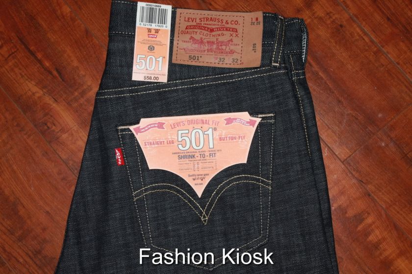 New Levis 501 0669 KNIGHT Shrink To Fit Straight Jeans 30 31 32 33 34 