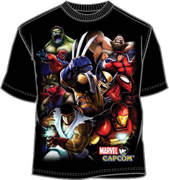 CAPCOM vs MARVEL T Shirt Tee NEW  Street Fighter (MEN)  