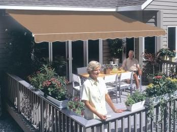 The Elegance of a Lateral Arm awning without the cost of motorization