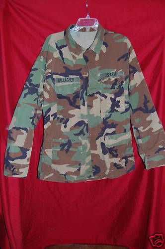 USGI BDU WOODLAND CAMO SHIRT/JACKET HUNTING/CAMPING/HIKING sizeSS 