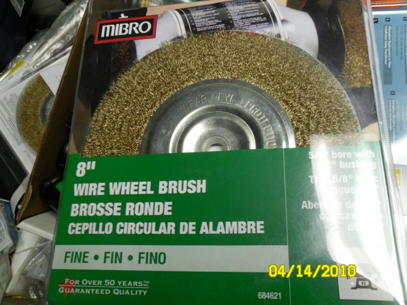   wire wheel brusch fine 5 8 bore with 1 2 bushing new payment no later