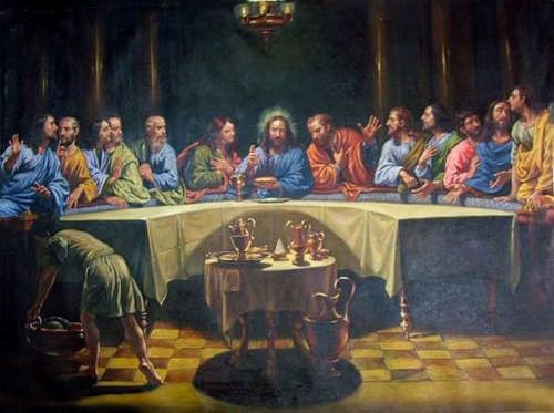 Oil painting The last Supper   Jesus Christ(no frame)  