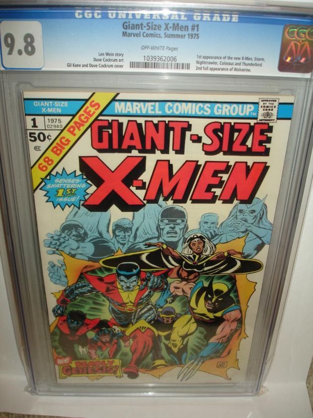 Giant Size X Men #1 CGC 9.8 1975 Wolverine 106 cm  