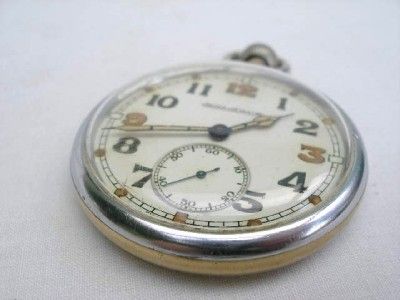 Jaeger LeCoultre Swiss Military Pocket Watch.  