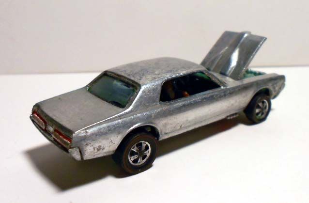 HOT WHEELS VINTAGE 1968 CUSTOM COUGAR ZAMAC / UNPAINTED LOOSE C4 / VG 