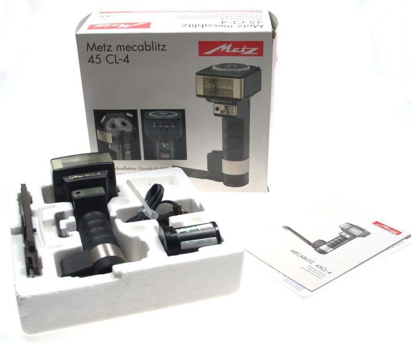 METZ MECABLITZ 45 CL 4 NEW FLASH UNIT BOXED MANUAL KIT  